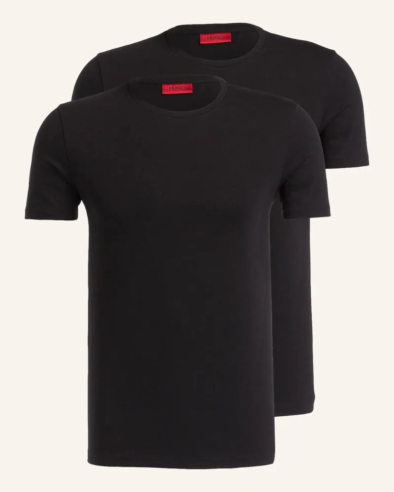 HUGO BOSS 2er-Pack T-Shirts schwarz Schwarz