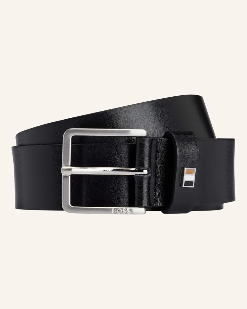 HUGO BOSS Business Gürtel Ther-Flag-E_Sz35 schwarz Schwarz
