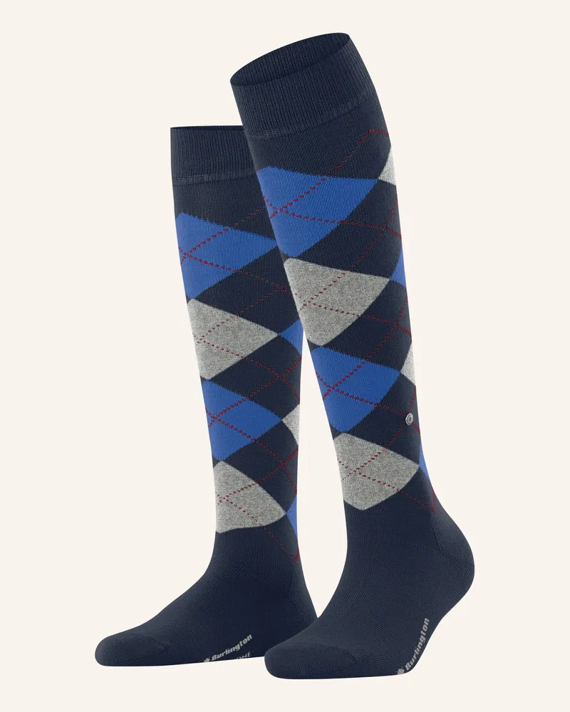Burlington Kniestrümpfe Marylebone blau 6120