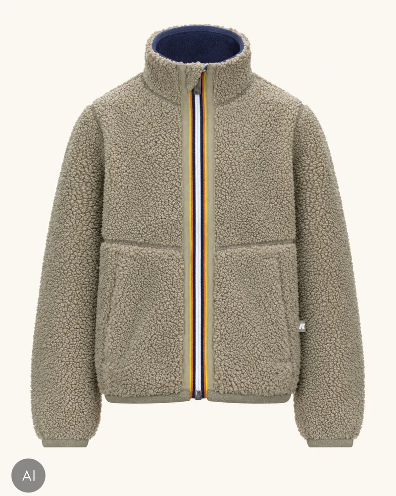K-Way Funktionsjacke P. Pascal Sherpa Polar Double Zum Wenden gruen Dunkelgrün
