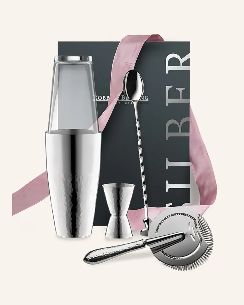 ROBBE & BERKING Cocktail-Geschenkset Martelé silber Silber