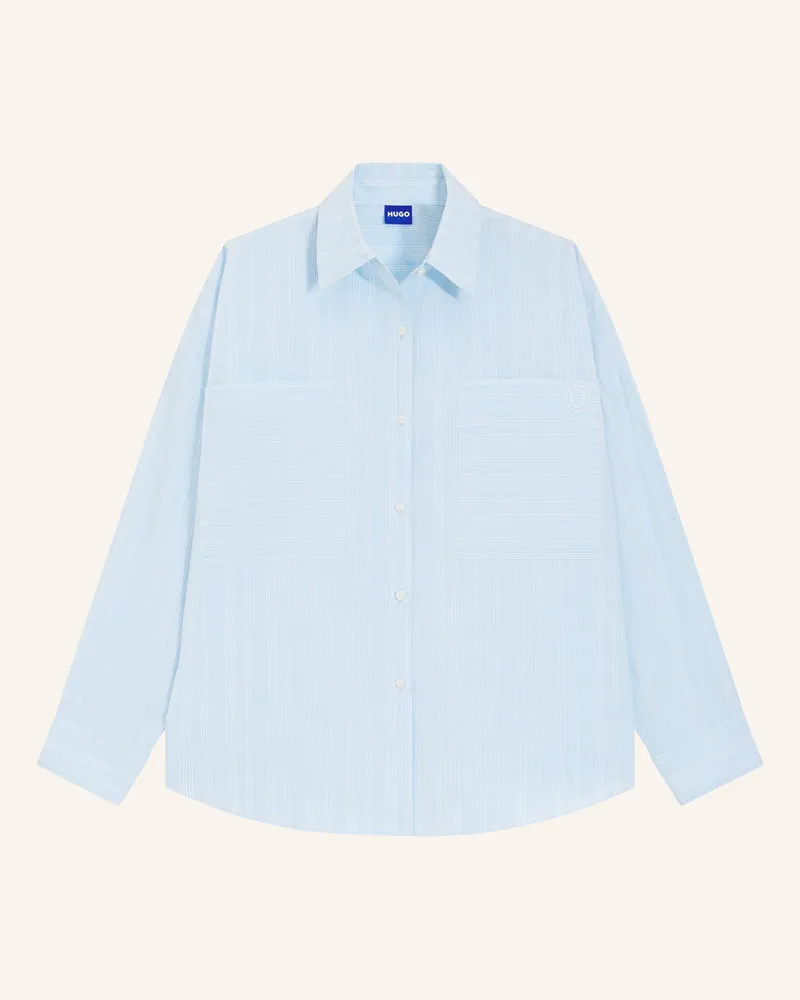 HUGO BOSS Hemdbluse Edafena blau Hellblau
