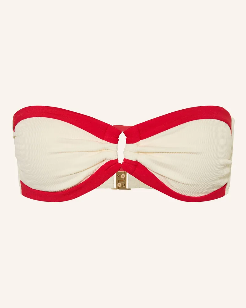 Seafolly Australia Bandeau-Bikini-Top Bandwave weiss Ecru
