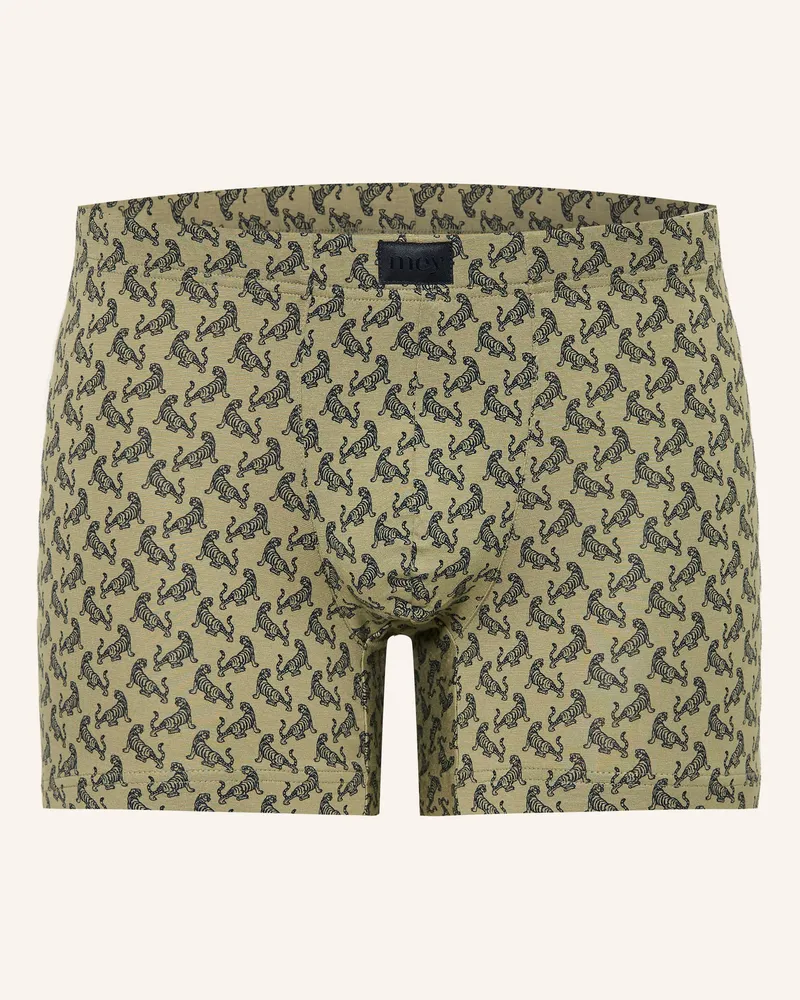 Mey Boxershorts Serie Tipsy Tigers gruen Oliv