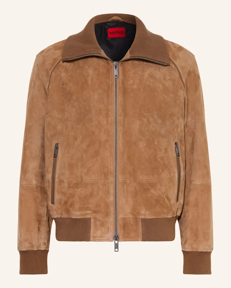 HUGO BOSS Lederblouson Laines beige Beige