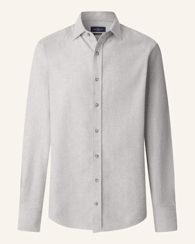 Hackett Freizeithemd BRUSHED HERRINGBONE Grau