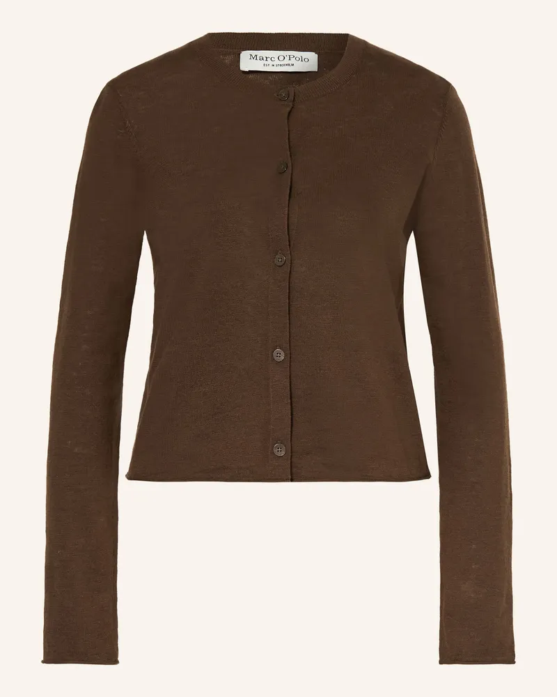 Marc O'Polo Strickjacke Dunkelbraun