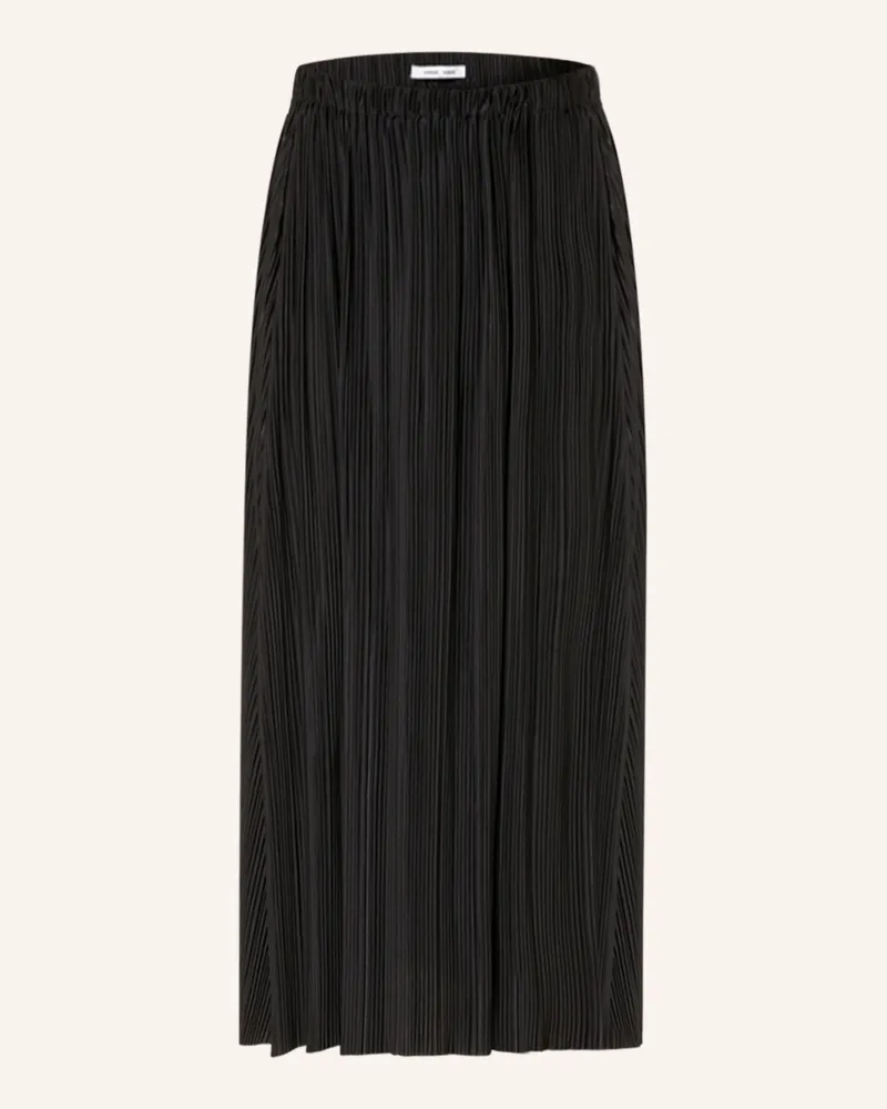 Samsøe & Samsøe Plisseerock Uma schwarz Schwarz