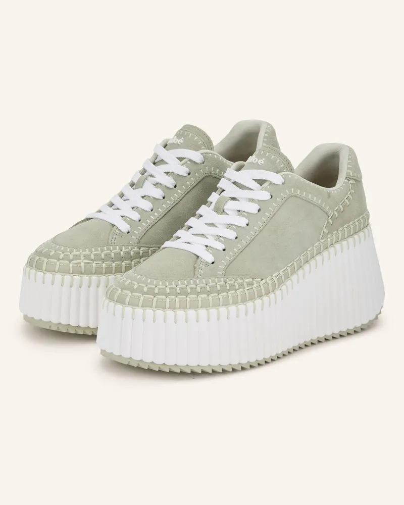 Chloé Plateau-Sneaker Nama gruen 38a