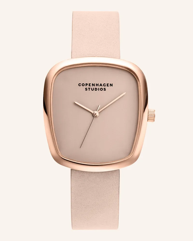 Copenhagen Armbanduhr  Aus  Echtleder rosegold Roségold