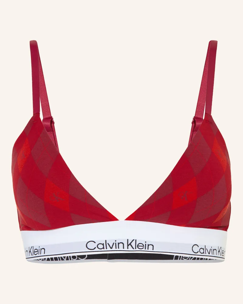 Calvin Klein Triangel-Bh Icon Cotton Modal rot Dunkelrot
