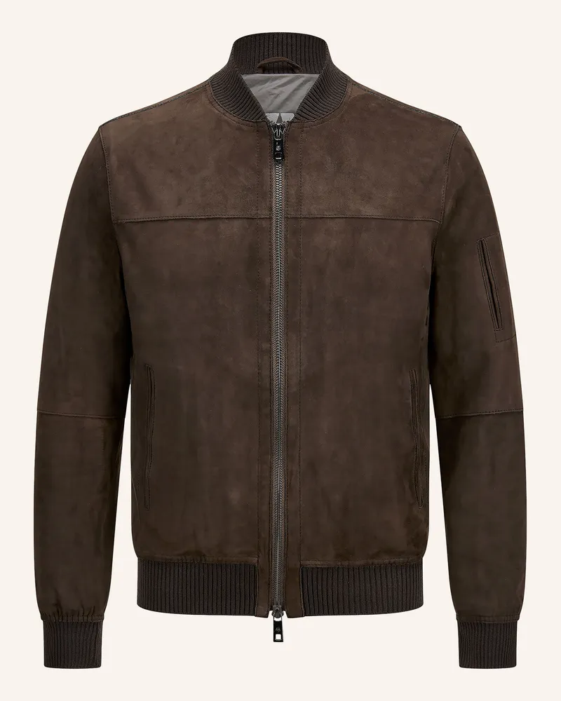Milestone Lederjacke Msjoshua braun Dunkelbraun