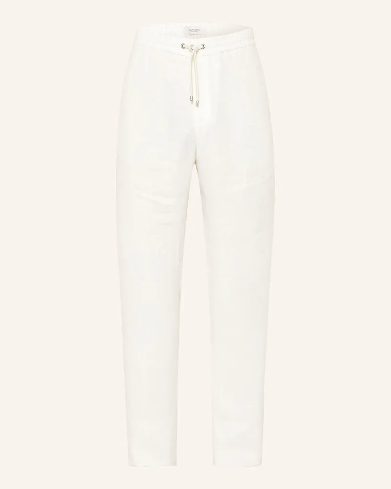 AGNONA Leinenchino Regular Fit weiss Weiss