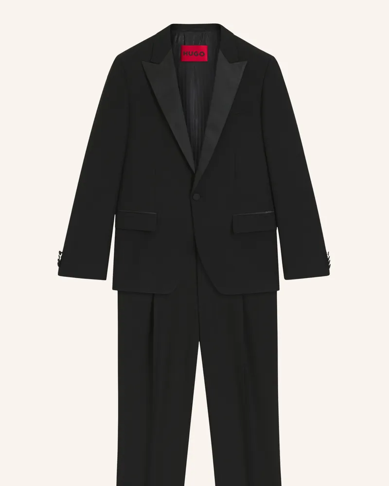 HUGO BOSS Business Anzug HENRY-GETLIN254EV1X Slim Fit Schwarz