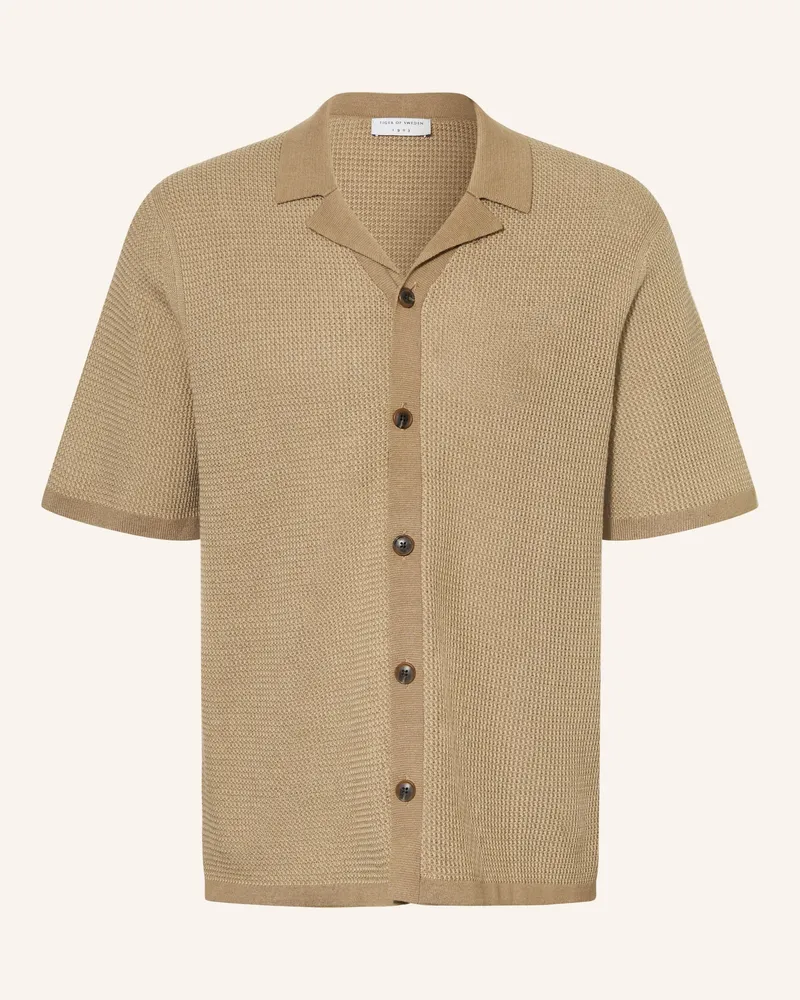 Tiger of Sweden Strickhemd RIVER T Regular Fit Camel