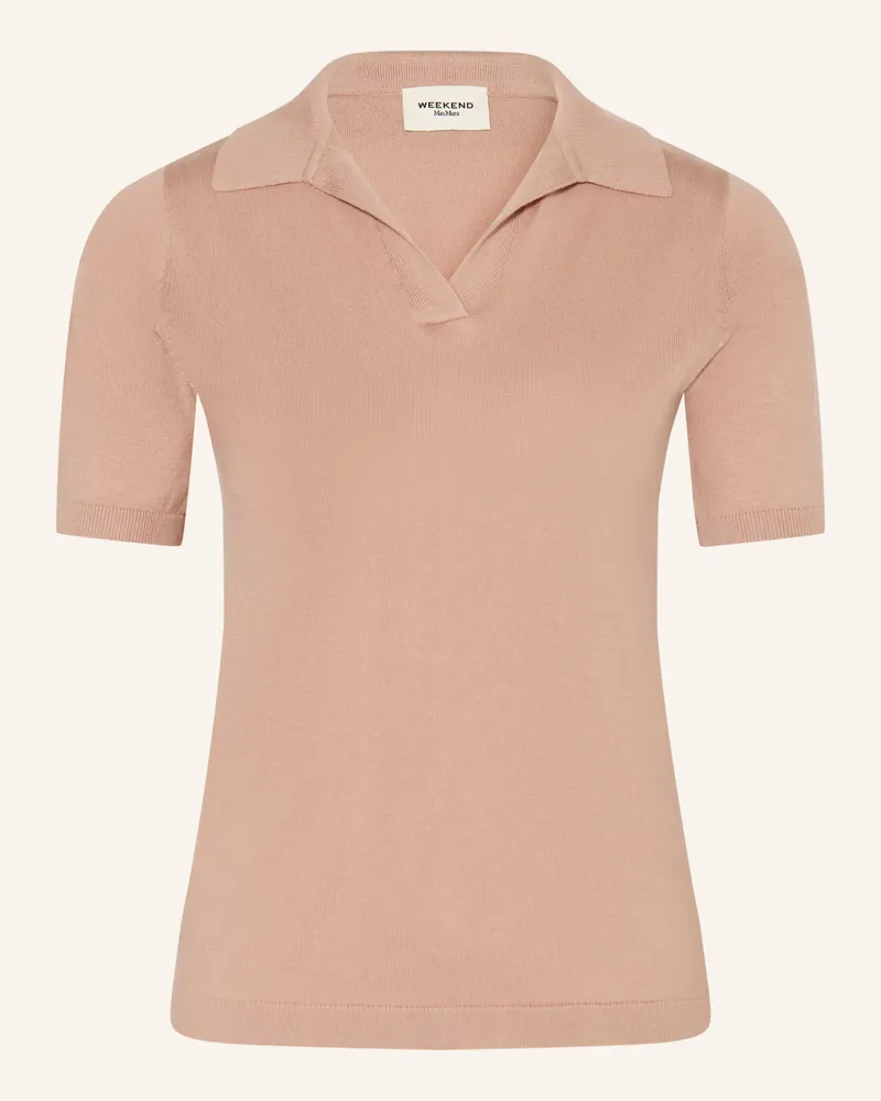 Max Mara Strick-Poloshirt Roncolo Mit Seide rosa Rosé