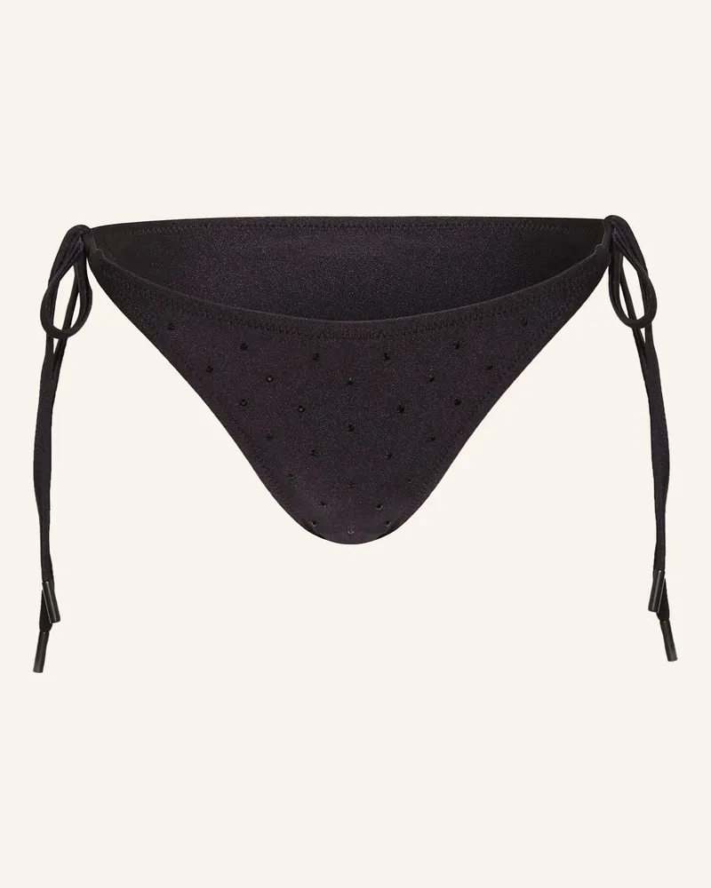 GOLDBERGH Triangel-Bikini-Hose RIVA mit Schmucksteinen Schwarz