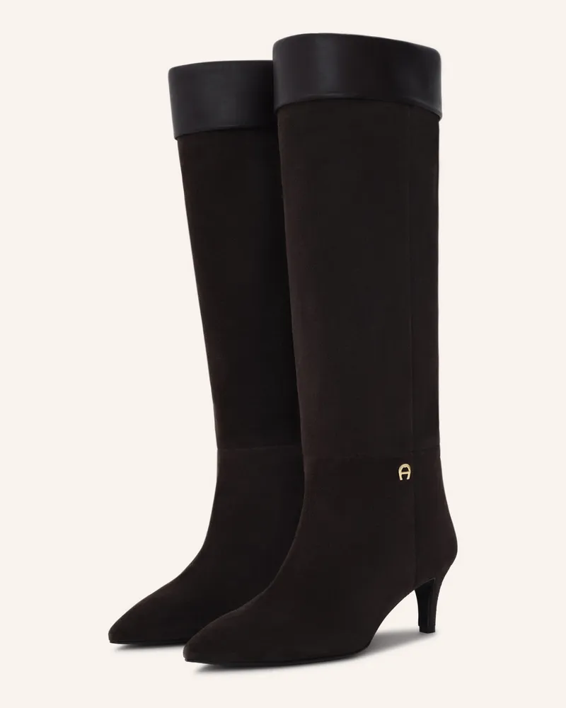 Aigner Heeled Boot Madonna 14b braun Dunkelbraun