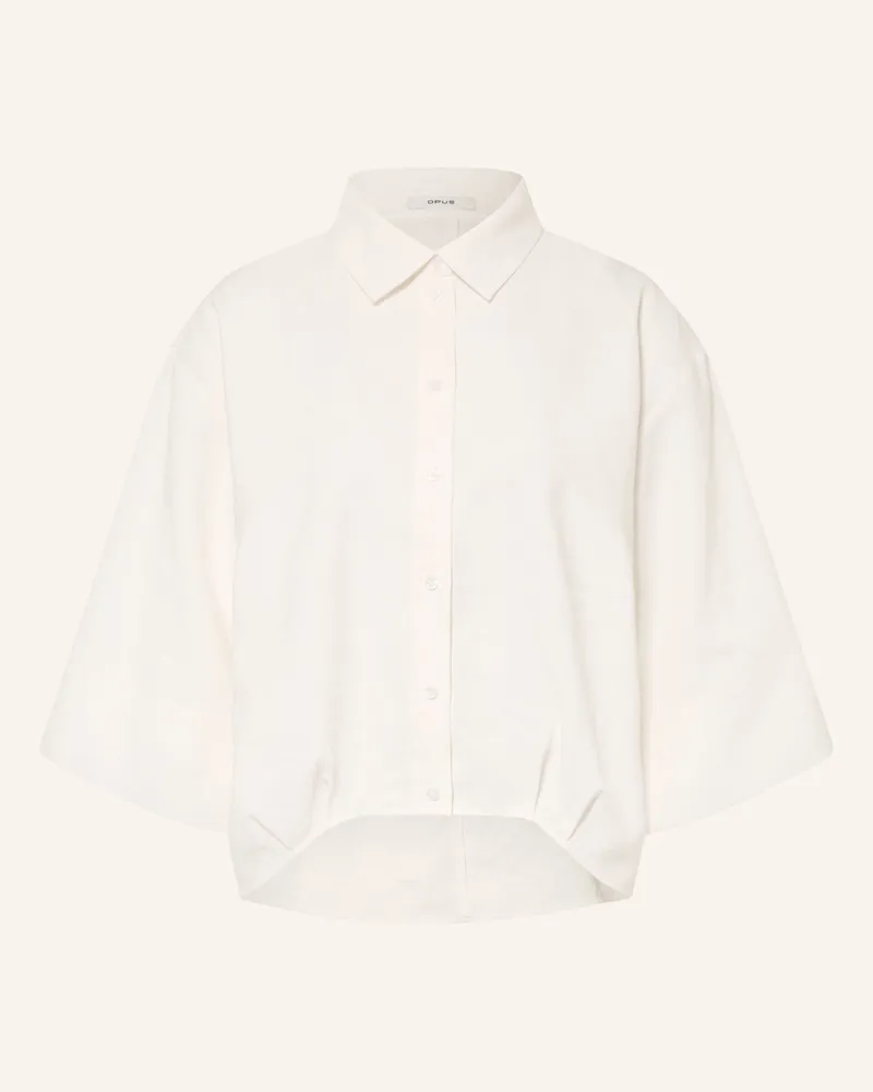 OPUS Blusenshirt Fotori Mit 3/4-Arm weiss Ecru