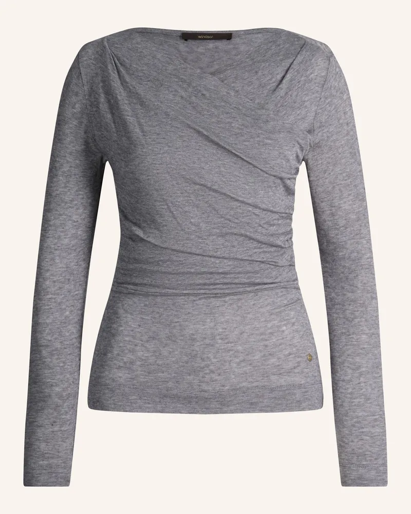 windsor. Langarm-Shirt grau Hellgrau