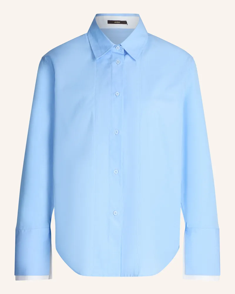 windsor. Hemdbluse blau Hellblau