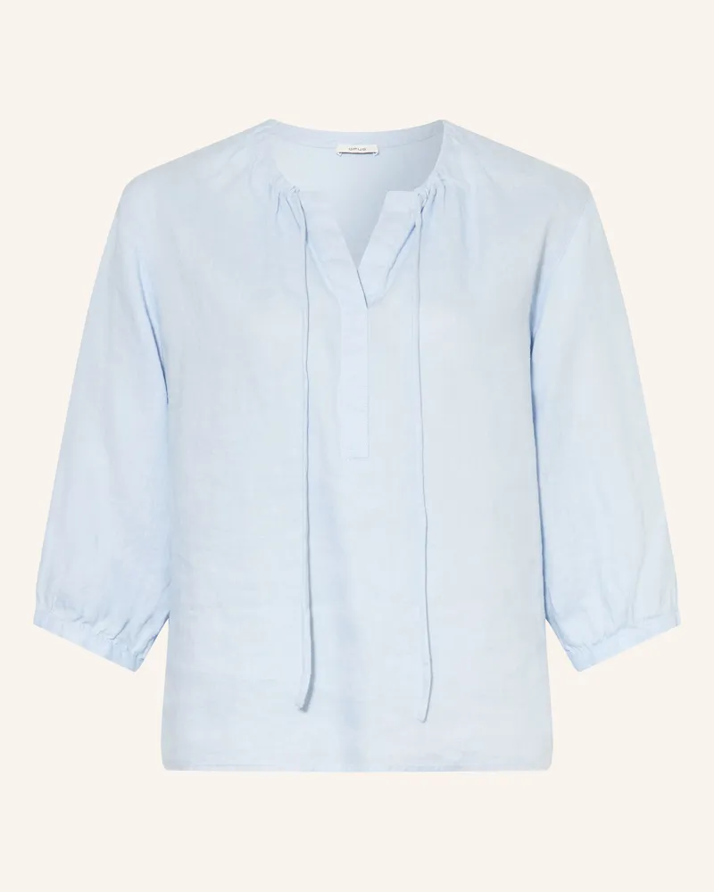 OPUS Blusenshirt Fedora Aus Leinen Mit 3/4-Arm blau Hellblau