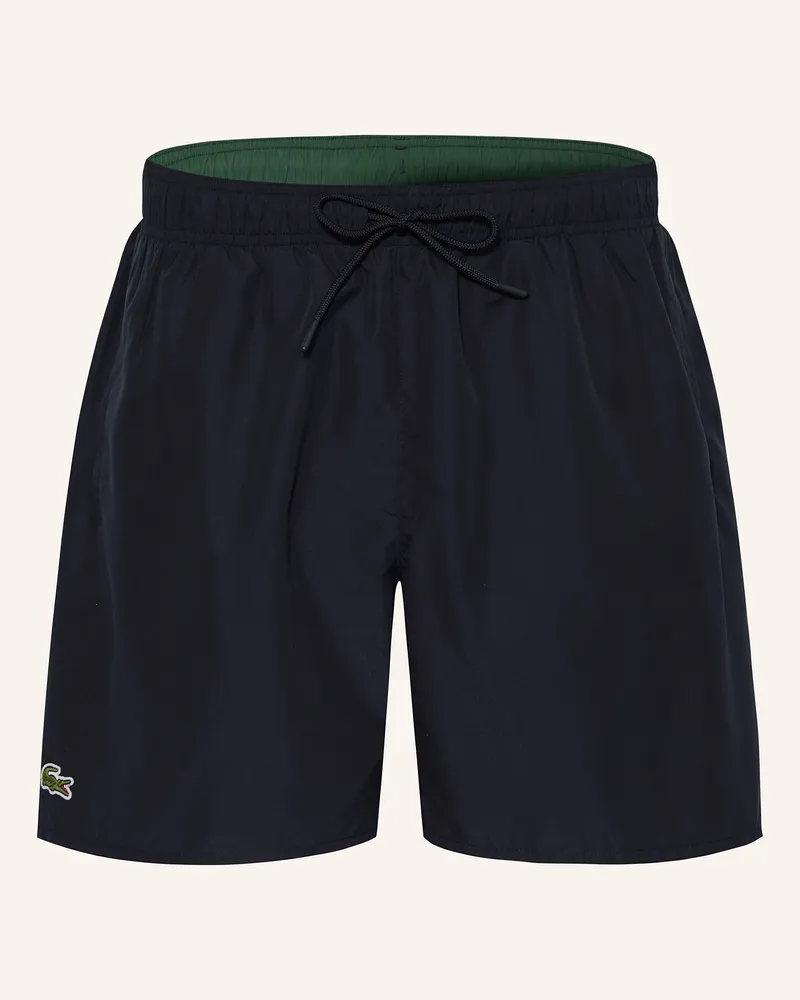 Lacoste Badeshorts schwarz Schwarz