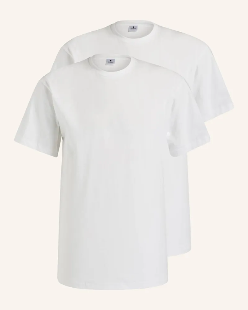 Ragman 2er-Pack T-Shirts weiss Weiss