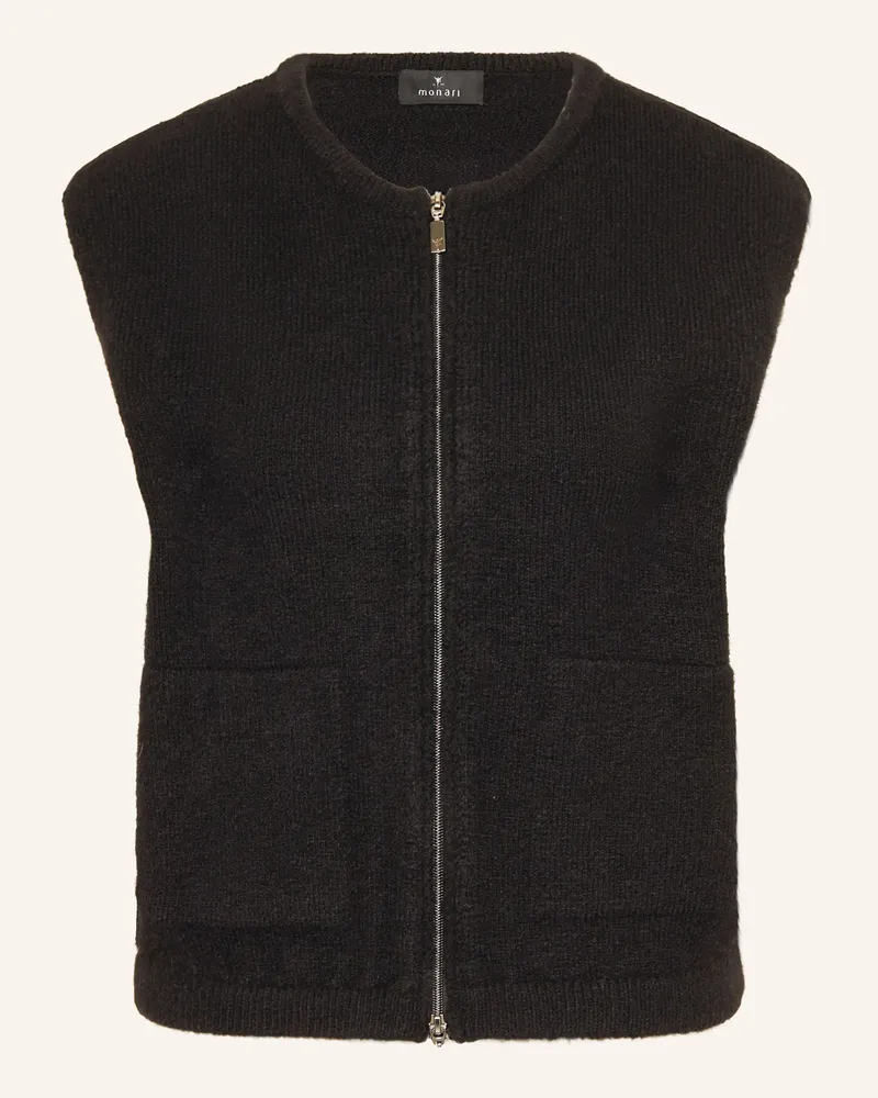 monari Strickweste schwarz Schwarz