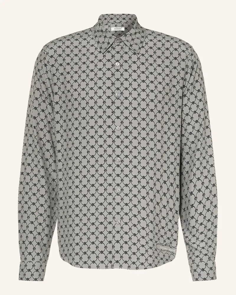 Sandro Satinhemd Comfort Fit grau Grau