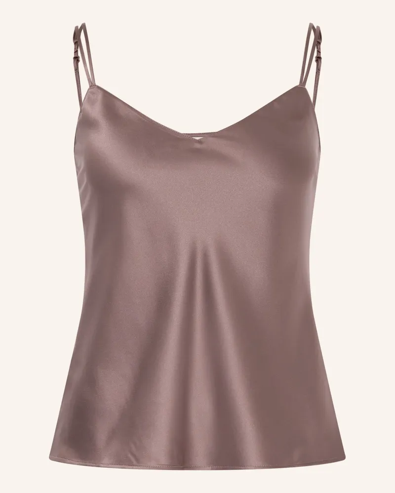 Calvin Klein Schlaftop Aus Satin braun Taupe