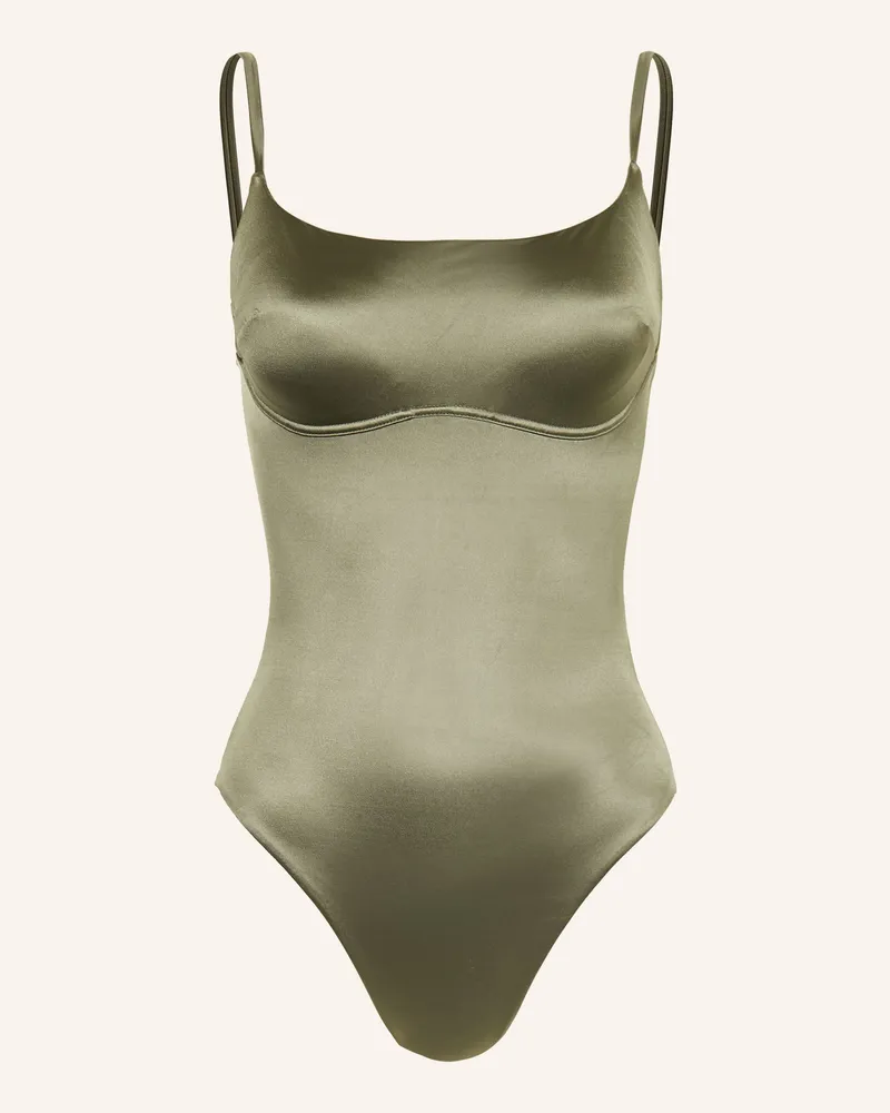 Calvin Klein Badeanzug Ck Shine gruen Khaki