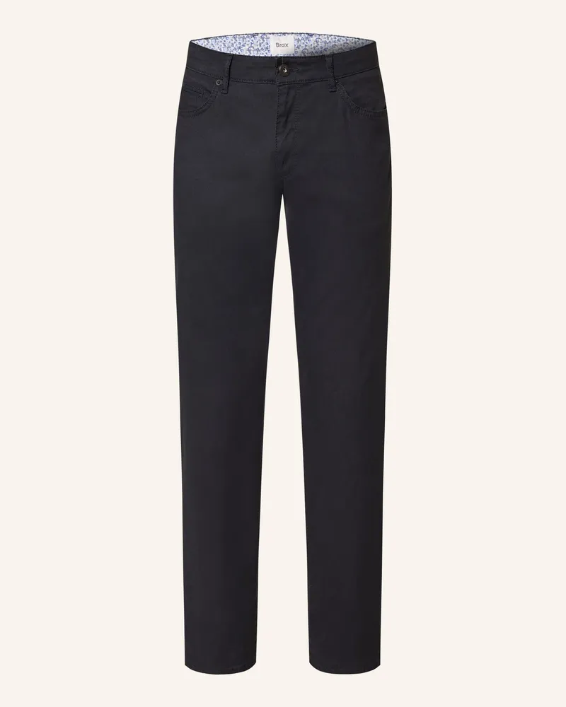 Brax Hose Cadiz Slim Fit Mit Leinen blau Dunkelblau