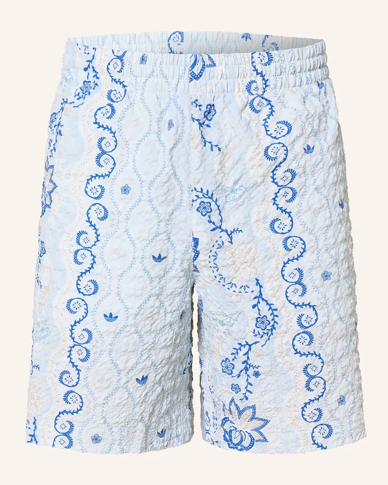 adidas Shorts Printed Seersucker blau Creme