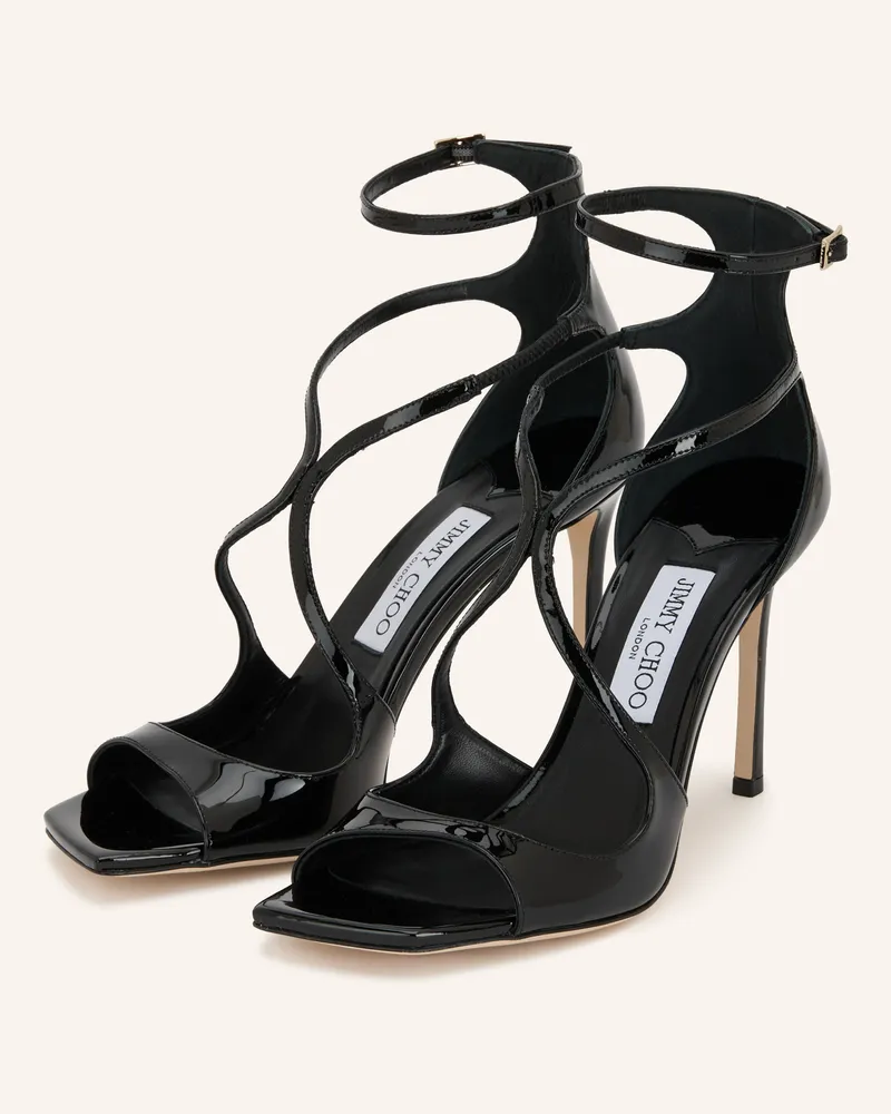 Jimmy Choo Lacksandaletten Aiza 95 schwarz Schwarz