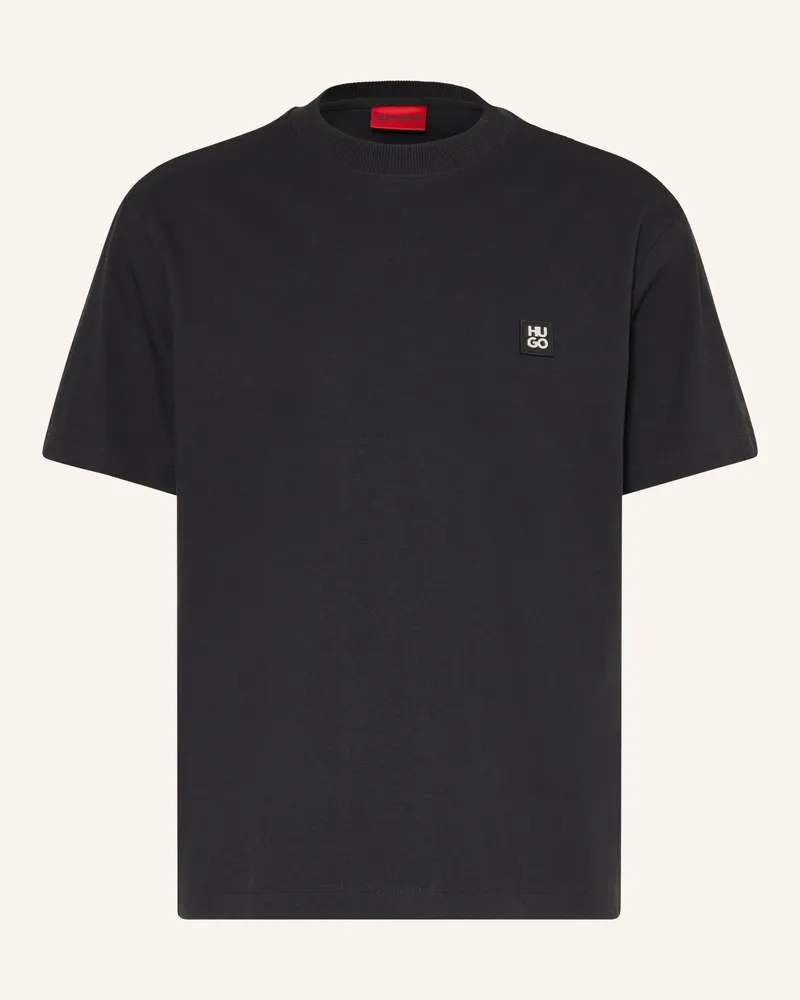 HUGO BOSS T-Shirt Drostee schwarz Schwarz