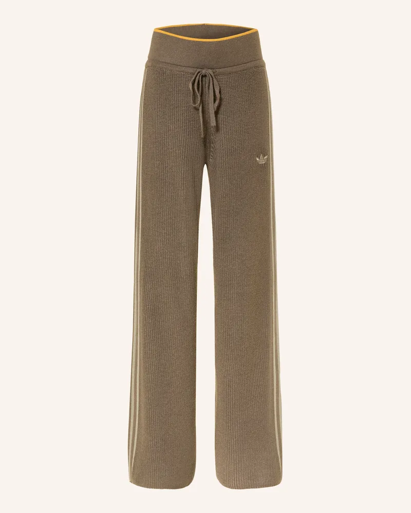 adidas Strickhose Firebird Mit Galonstreifen braun Braun