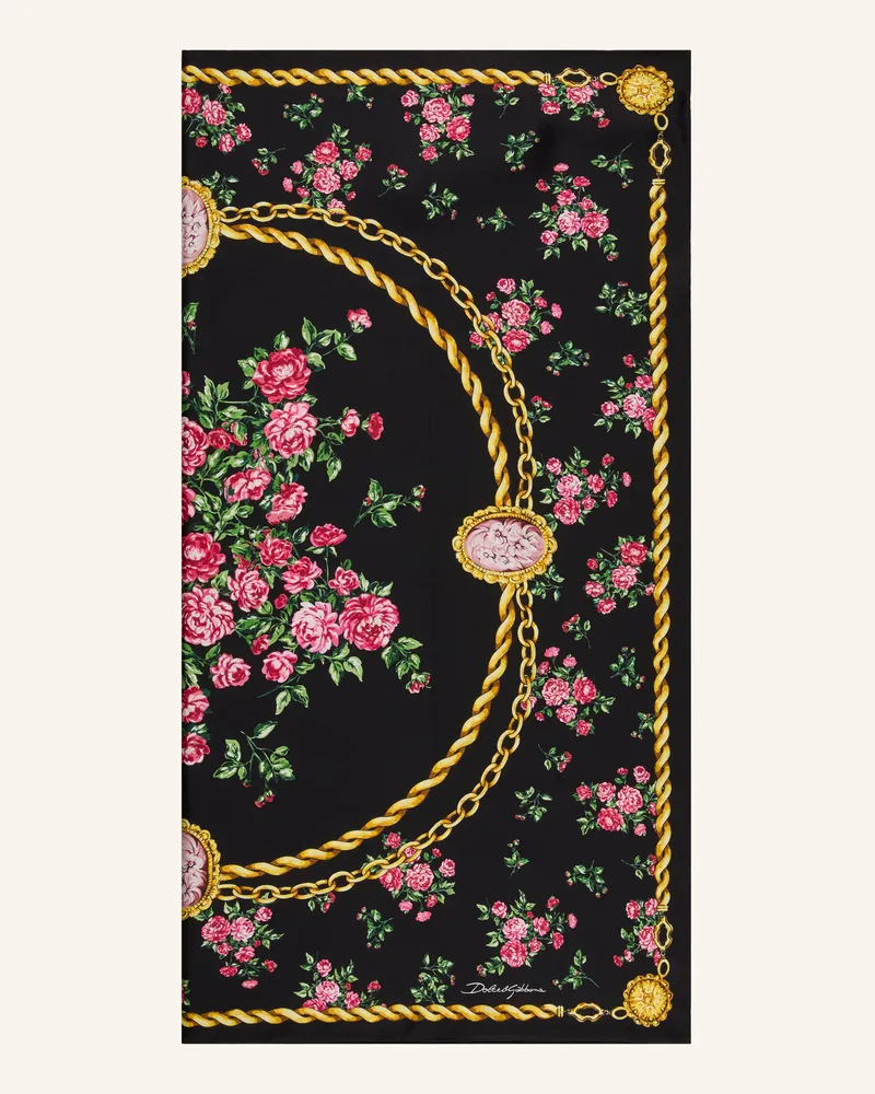 Dolce & Gabbana Seidentuch schwarz Schwarz