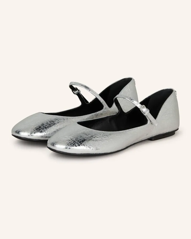 Sergio Rossi Mary-Jane-Ballerinas - SILBER Silber