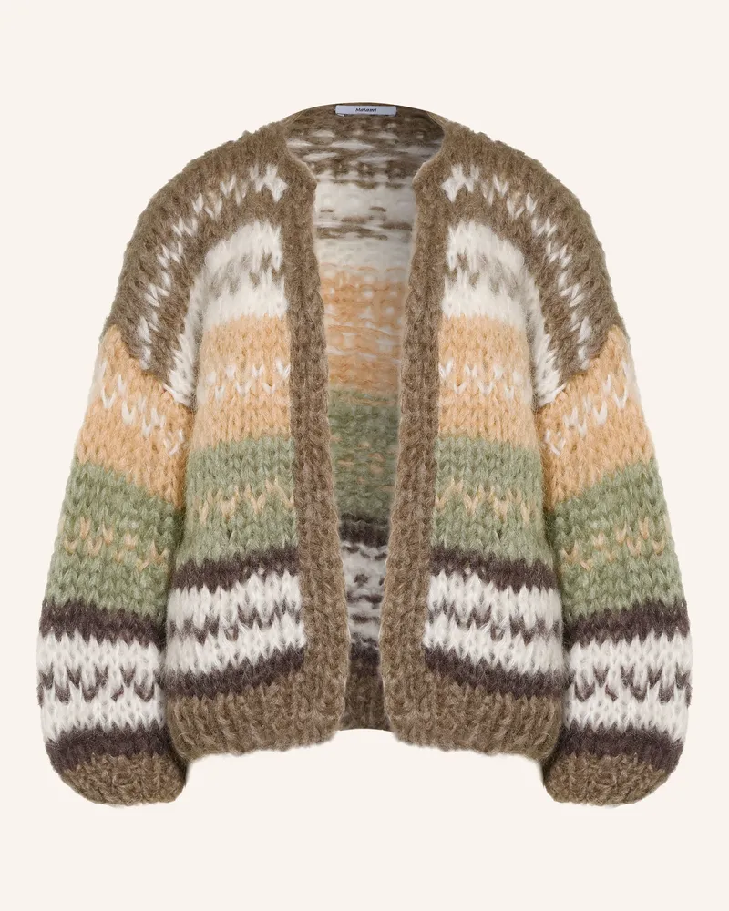 MAIAMI Strickhülle Mit Mohair braun Hellorange