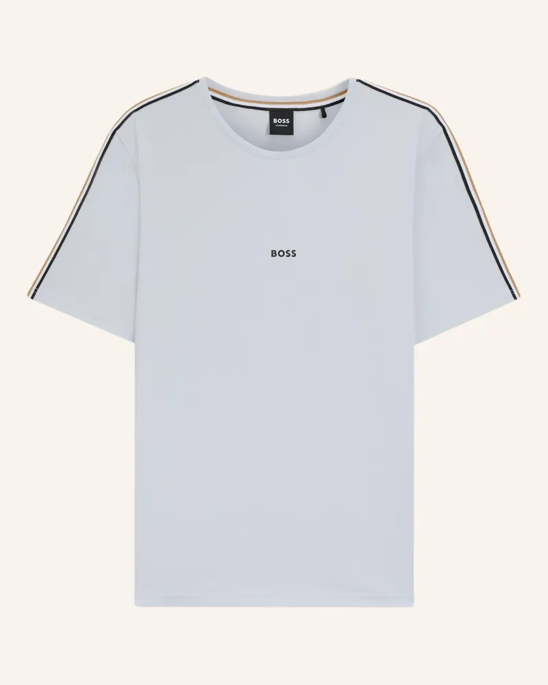 HUGO BOSS Pyjama-Oberteil UNIQUE T-SHIRT Regular Fit Lila