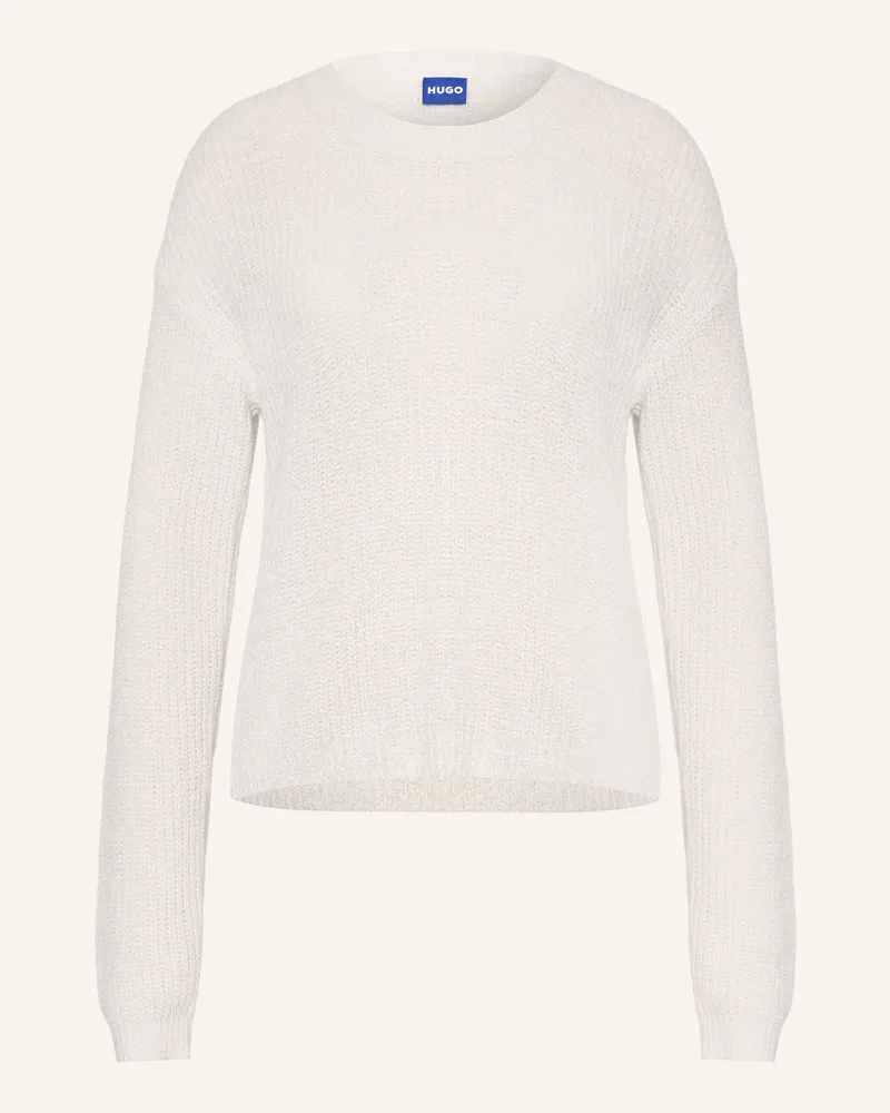 HUGO BOSS Pullover Slookiya Mit Glitzergarn beige Creme