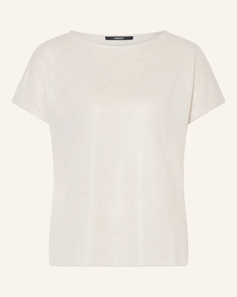 someday. T-Shirt KEVITA mit Glitzergarn Beige