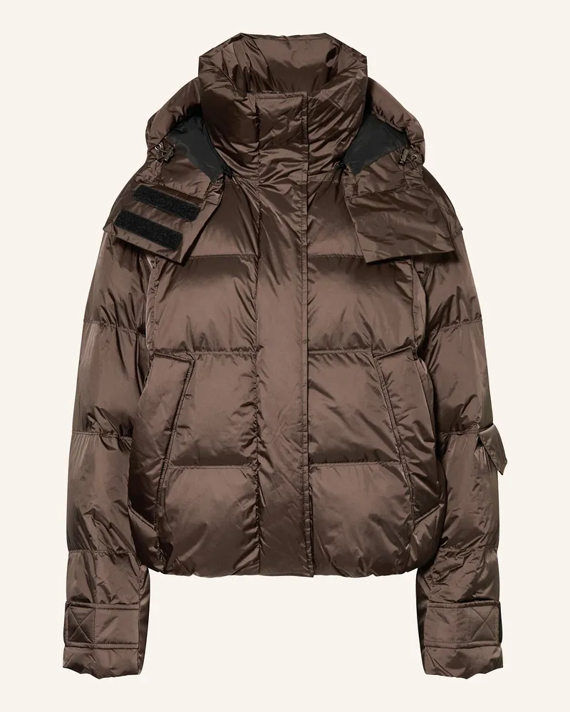 Mrs & HUGS Skijacke braun Dunkelbraun