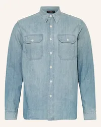 RRL Hemd Regular Fit in Jeansoptik Blau