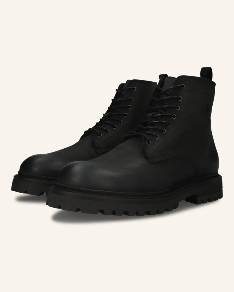 Blackstone Schnürboots schwarz Schwarz