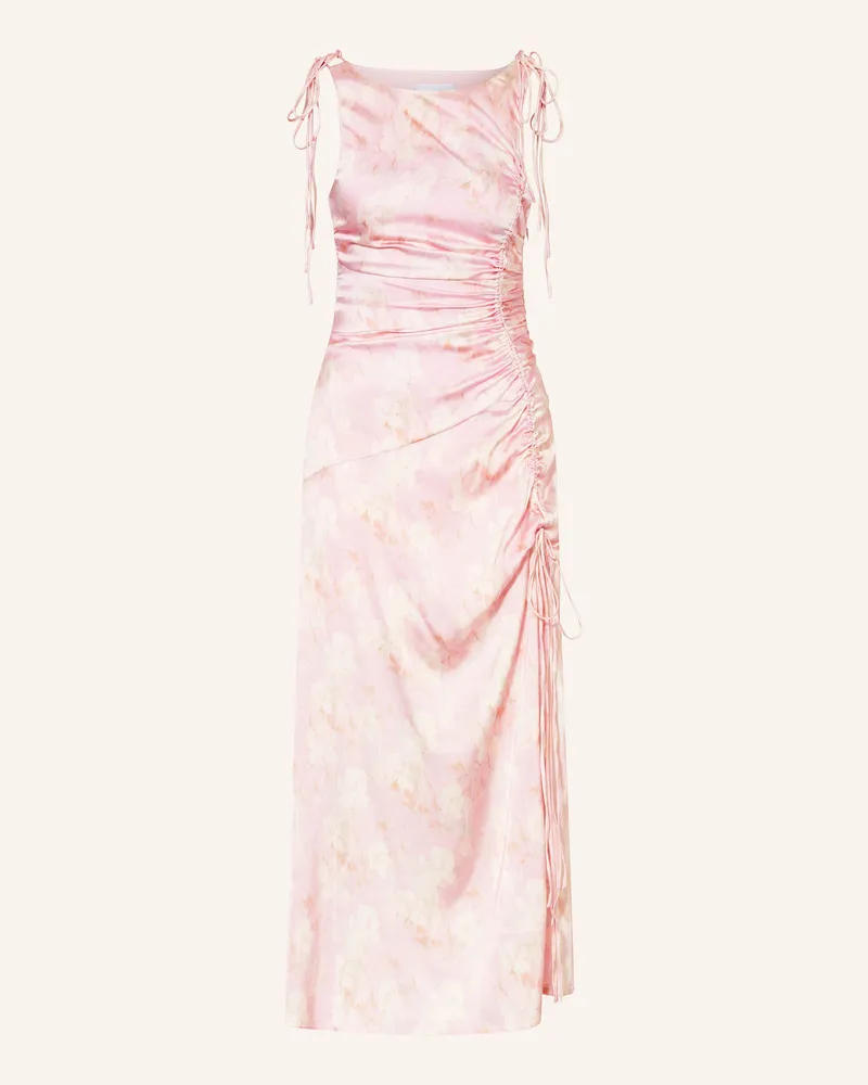 Ganni Satinkleid pink Hellrosa