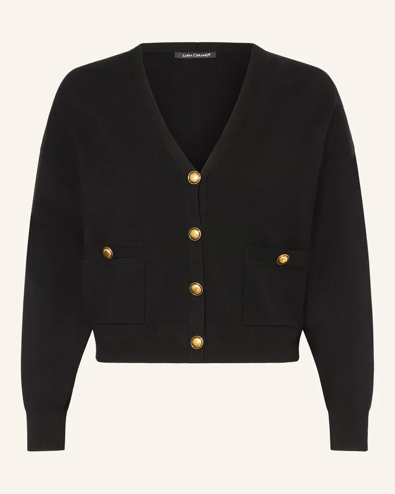 Luisa Cerano Strickjacke Schwarz