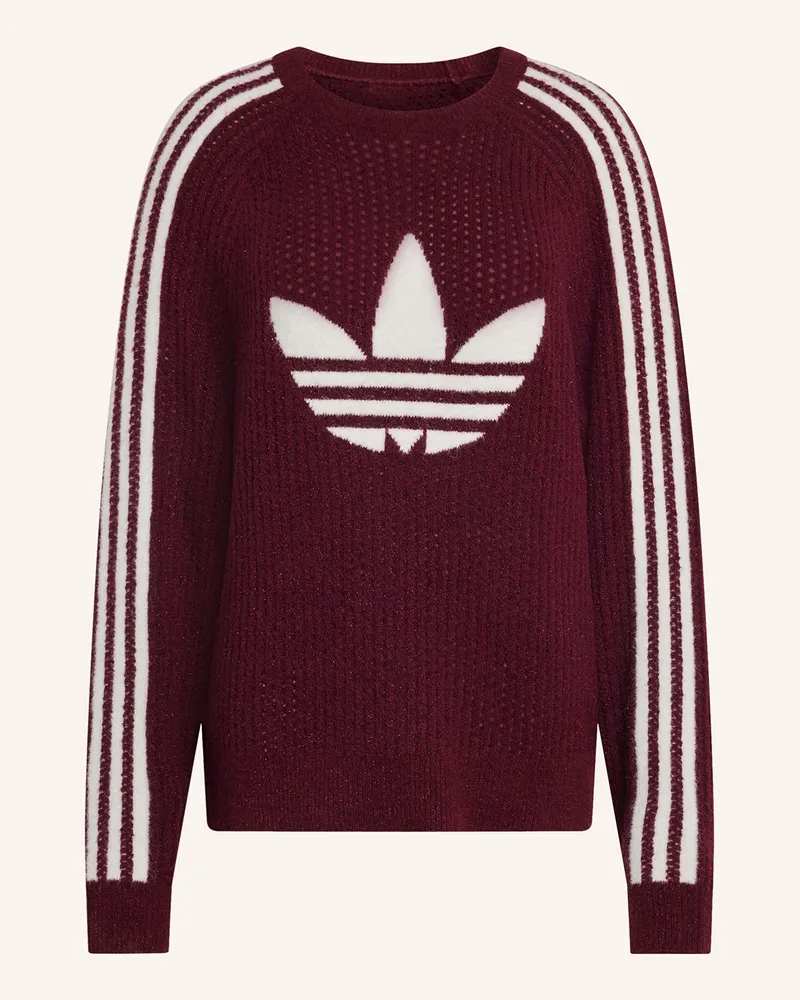 adidas Pullover Mit Glitzergarn rot Dunkelrot