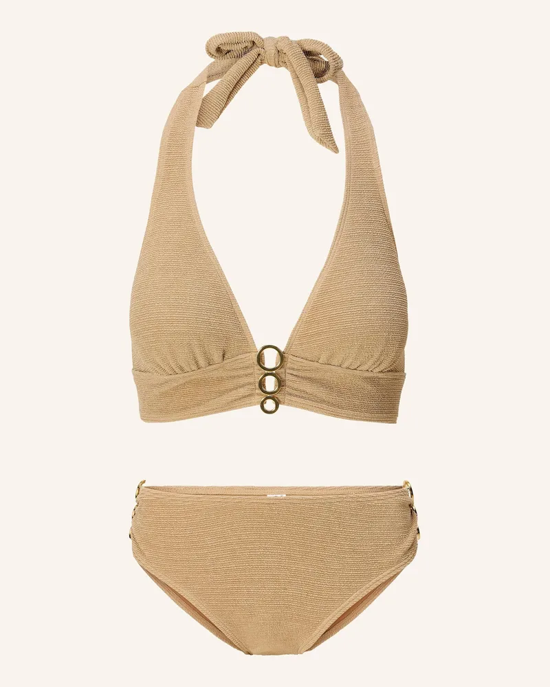 LingaDore Triangle Padded Bikiniset beige Gold
